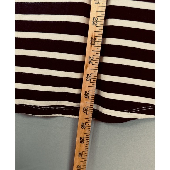 Lauren Ralph Lauren Active Women's 1/4 Zip Hoodie Cotton White/Navy Stripe - Picture 8 of 9